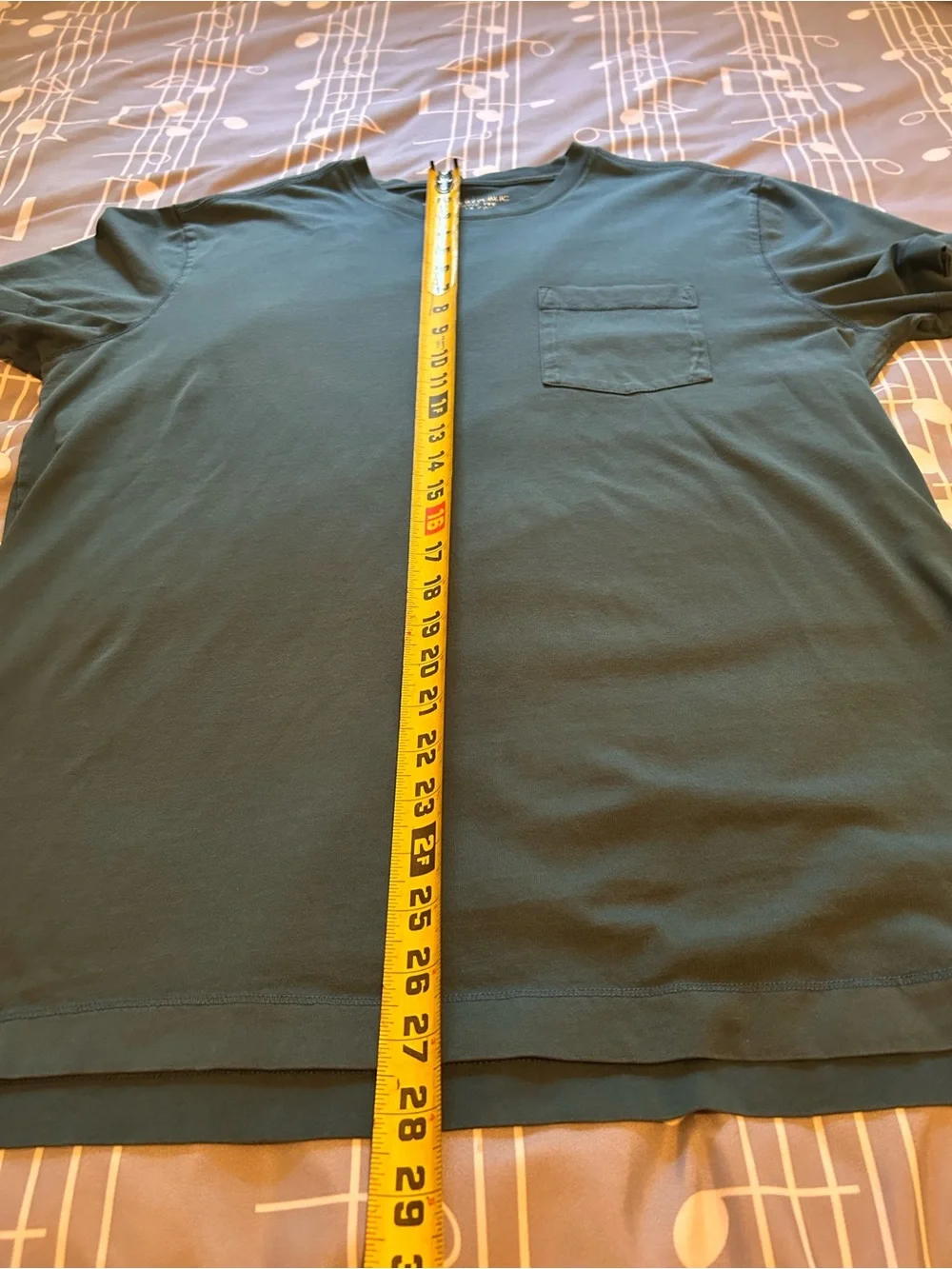 Banana Republic Dark Green-Blue Pocket Crew T-Shirt